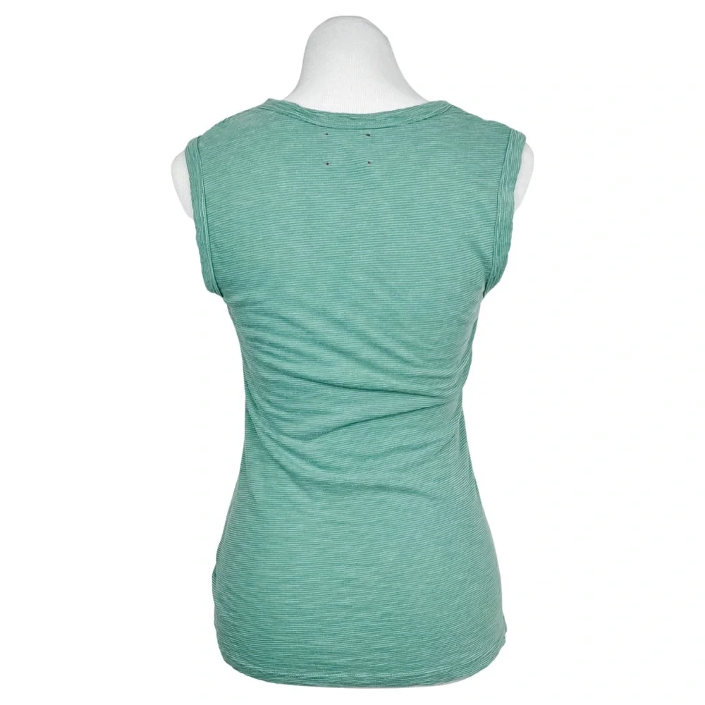 Anthropologie t.la Striped Scoop Neck Layering Tank Women’s Small Seafoam Green - Picture 6 of 11
